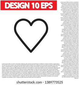 a heart vector icon 10 eps
