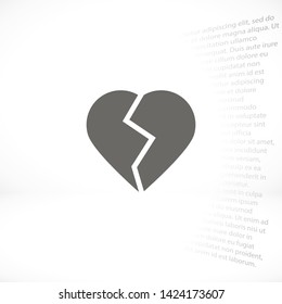 heart vector icon 10 eps , Lorem ipsum Flat design