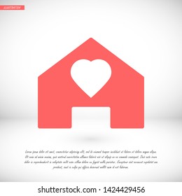heart vector icon 10 eps , Lorem ipsum Flat design