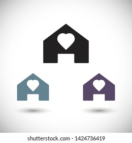 heart vector icon 10 eps , Lorem ipsum Flat design