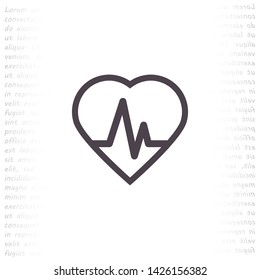 heart vector icon 10 eps , Lorem ipsum Flat design
