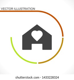 heart vector icon 10 eps , Lorem ipsum Flat design