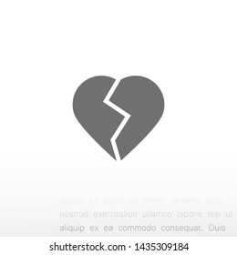 heart vector icon 10 eps , Lorem ipsum Flat design