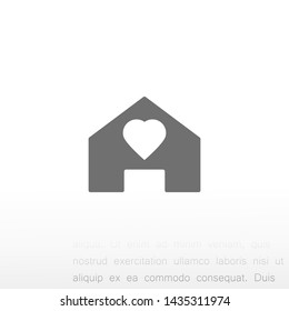 heart vector icon 10 eps , Lorem ipsum Flat design