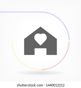 heart vector icon 10 eps , Lorem ipsum Flat design