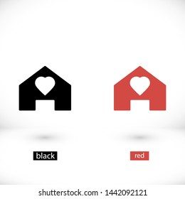 heart vector icon 10 eps , Lorem ipsum Flat design