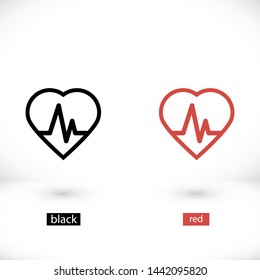 heart vector icon 10 eps , Lorem ipsum Flat design