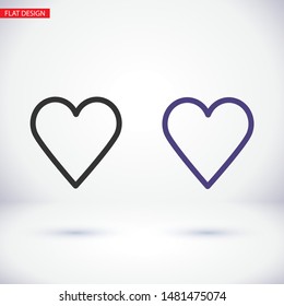 a heart vector icon 10 eps