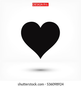 icono del vector del corazón 10 EPS