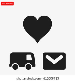 heart vector icon 10 EPS