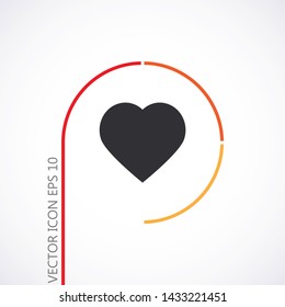 Heart Vector icon . 