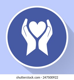 Heart vector icon 