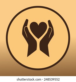 Heart vector icon 