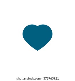 Heart. Vector icon blue
