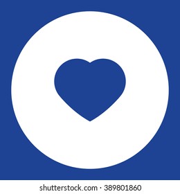 Heart. Vector icon blue and white
