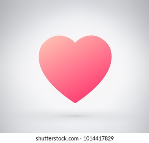 Heart vector icon, Brilliant love symbol with colorful gradient color flat style. For your unique design decoration ; Valentine's day, love concept, logo, shape icon with several idea & any occasion.