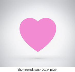 Heart vector icon, Brilliant love symbol with stylish color flat style. For your unique design decoration ; Valentine's day, love concept, logo, shape icon with several idea & any occasion.