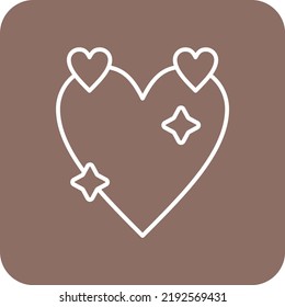 Herz-Vektorsymbol. Kann für Druck-, Mobil- und Web-Anwendungen verwendet werden.