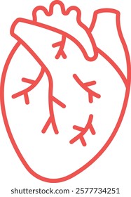Heart vector icon. Can be used for printing, mobile and web applications.