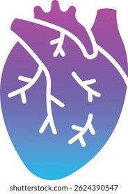 Ícone do vetor cardíaco. Pode ser usado para impressão, aplicativos móveis e da Web.