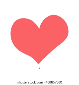 Heart vector icon. Cartoon