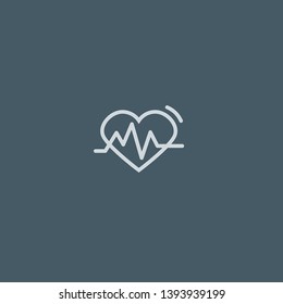 Heart vector icon. Heart concept stroke symbol design. Thin graphic elements vector illustration, outline pattern for your web site design, logo, UI. EPS 10.