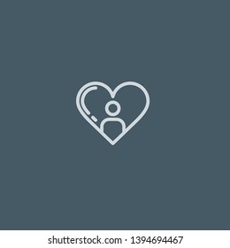Heart vector icon. Heart concept stroke symbol design. Thin graphic elements vector illustration, outline pattern for your web site design, logo, UI. EPS 10.