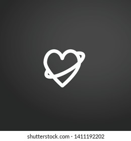 Heart vector icon. Heart concept stroke symbol design. Thin graphic elements vector illustration, outline pattern for your web site design, logo, UI. EPS 10.
