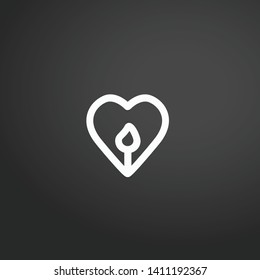 Heart vector icon. Heart concept stroke symbol design. Thin graphic elements vector illustration, outline pattern for your web site design, logo, UI. EPS 10.