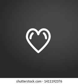 Heart vector icon. Heart concept stroke symbol design. Thin graphic elements vector illustration, outline pattern for your web site design, logo, UI. EPS 10.