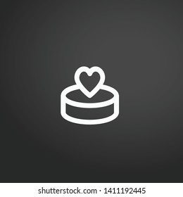 Heart vector icon. Heart concept stroke symbol design. Thin graphic elements vector illustration, outline pattern for your web site design, logo, UI. EPS 10.