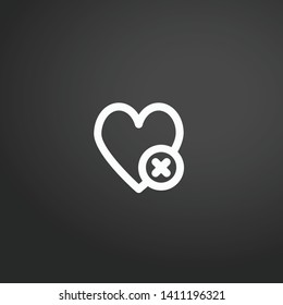 Heart vector icon. Heart concept stroke symbol design. Thin graphic elements vector illustration, outline pattern for your web site design, logo, UI. EPS 10.