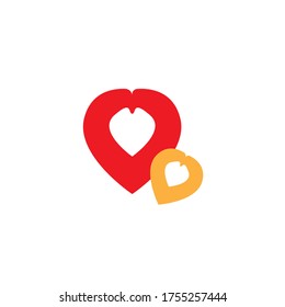 Plantilla de diseño de icono de vector de corazón
