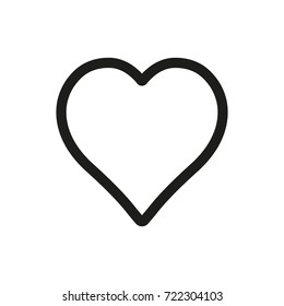 Heart Vector Icon. Editable Stroke. 256x256 Pixel Perfect