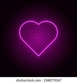 Heart vector icon. Element of simple icon for websites, web design, mobile app, info graphics. Pink color. Neon vector on dark background