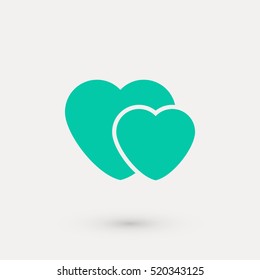 heart vector icon, flat design best vector icon