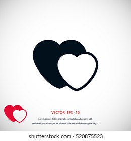 heart vector icon, flat design best vector icon