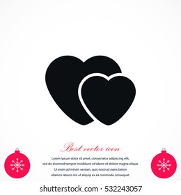 heart vector icon, flat design best vector icon