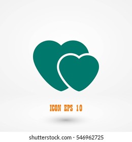 heart vector icon, flat design best vector icon