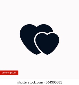 heart vector icon, flat design best vector icon