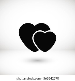 heart vector icon, flat design best vector icon
