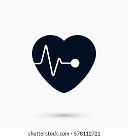 heart  vector icon, flat design best vector icon