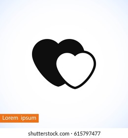 heart vector icon, flat design best vector icon