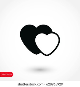 heart vector icon, flat design best vector icon