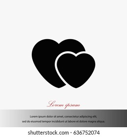 heart vector icon, flat design best vector icon