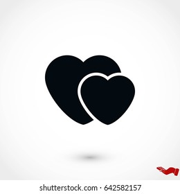 heart vector icon, flat design best vector icon