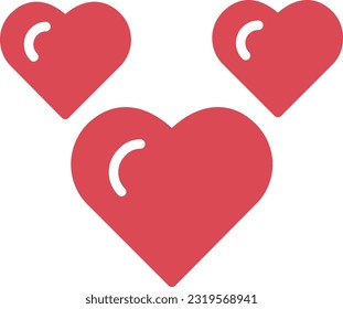 Heart Vector Icon Flat Style