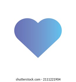 Heart vector icon with gradient