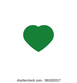 Heart. Vector icon green
