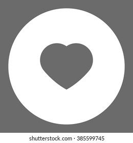 Heart. Vector icon grey on white 